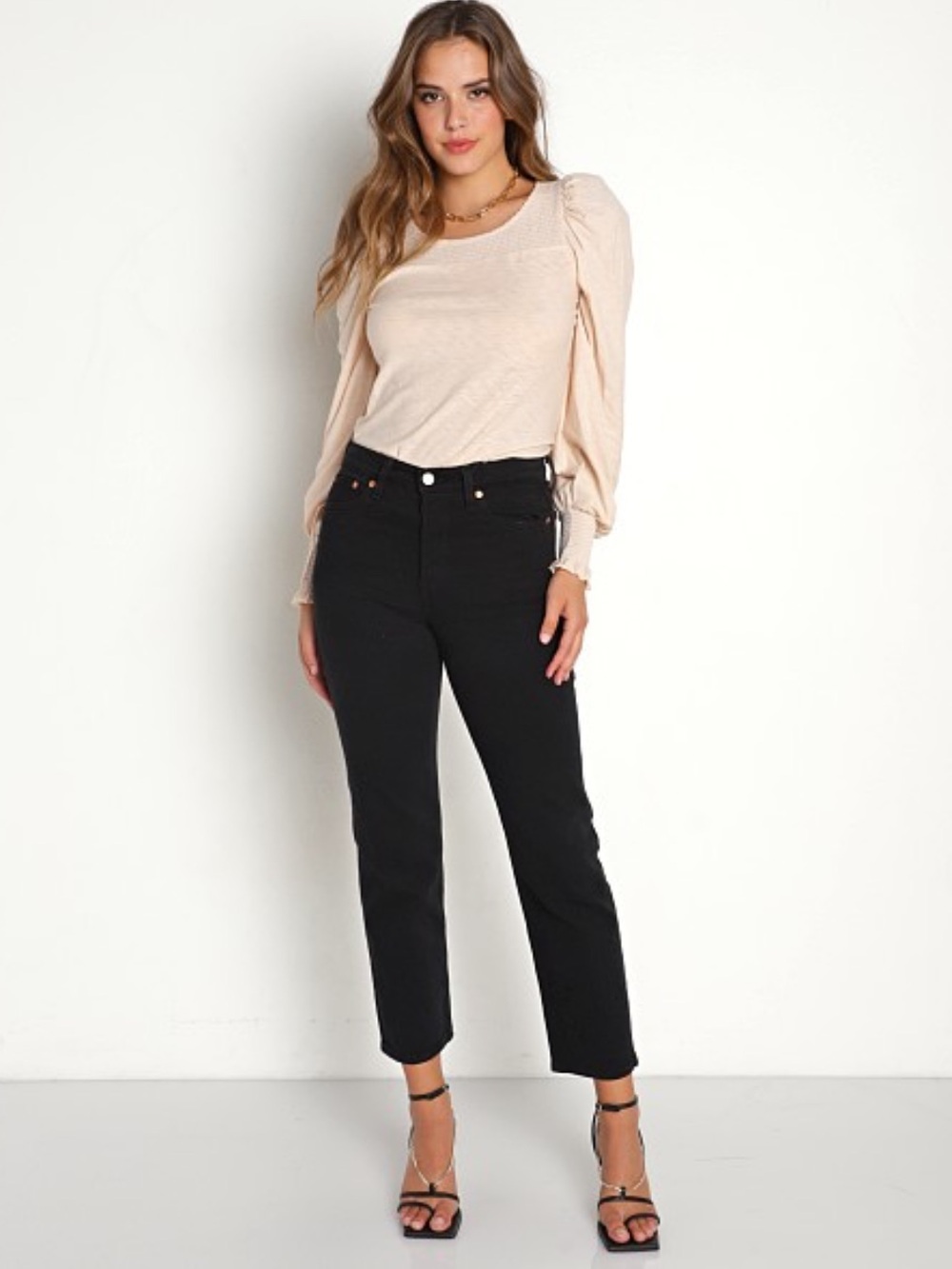 Levi's Black High-Rise Straight Leg Women's Jeans